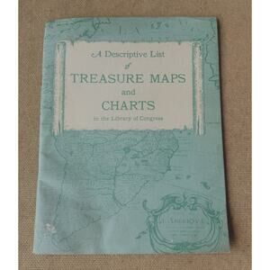 Vintage 1964 Sunken Treasure Maps & Charts Book Library Of Congress Cartographer